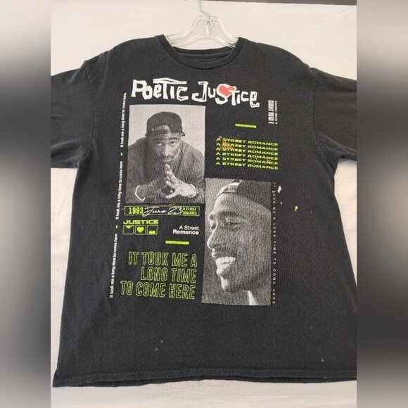 Chemistry Mens Faded Black Poetic Tupac Graphic Tee Shirt, sz MD - Picture 6 of 8